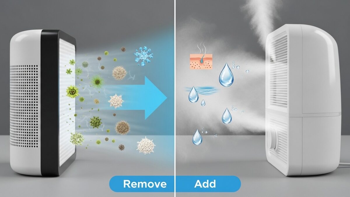 空気清浄機 加湿器違い1